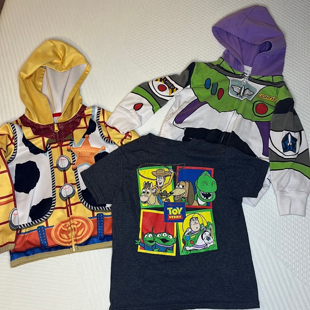 Disney Toy Story hoodies and T-shirt bundle buzz, woody